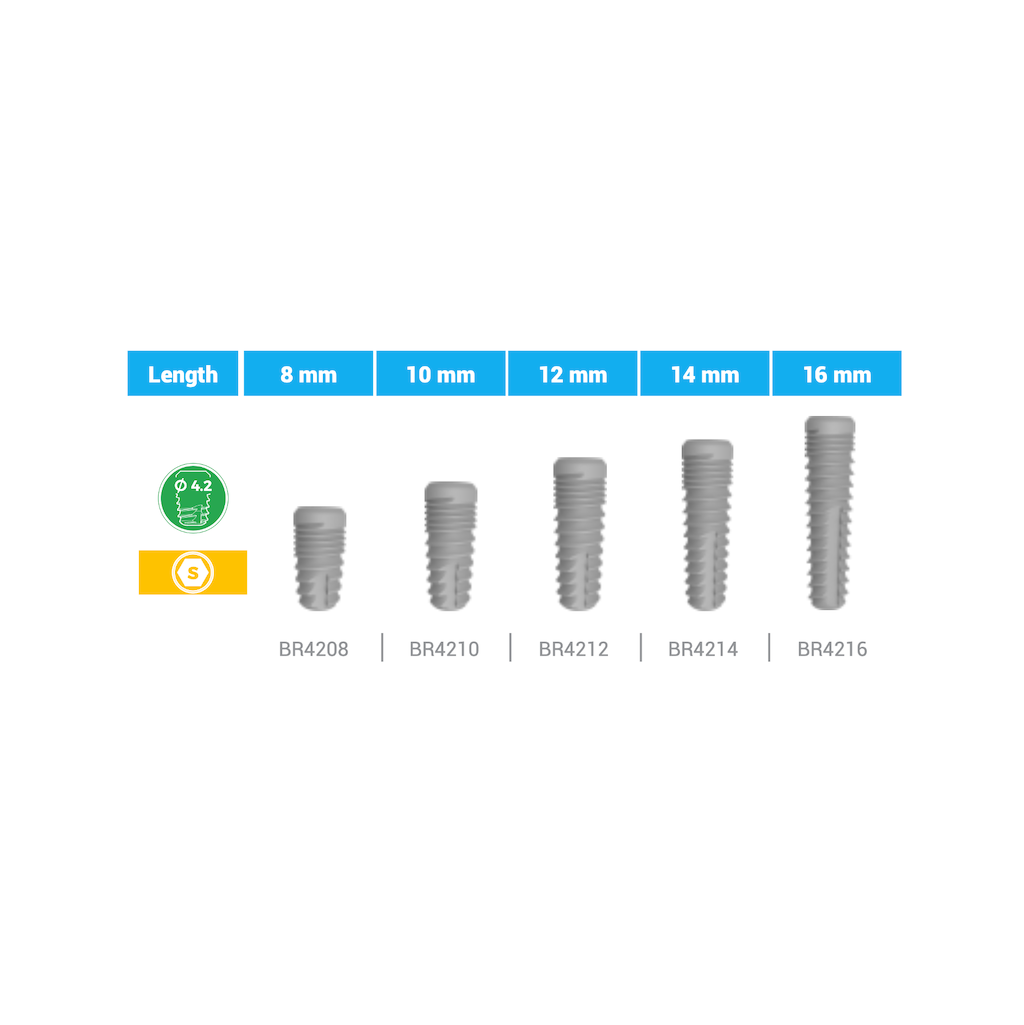 Bone Level Implant Standard 4.2 x 14 mm BioInfinity - BR4214
