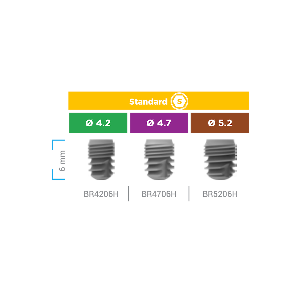 Bone Level Short Implant Hard Standard 4.7 x 6 mm BioInfinity - BR4706H