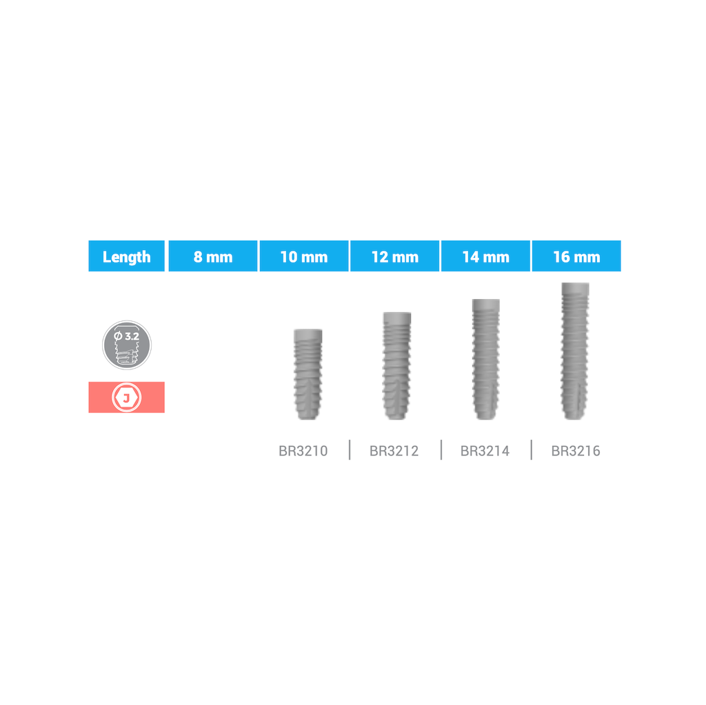 Bone Level Implant Junior 3.2 x 16 mm BioInfinity - BR3216