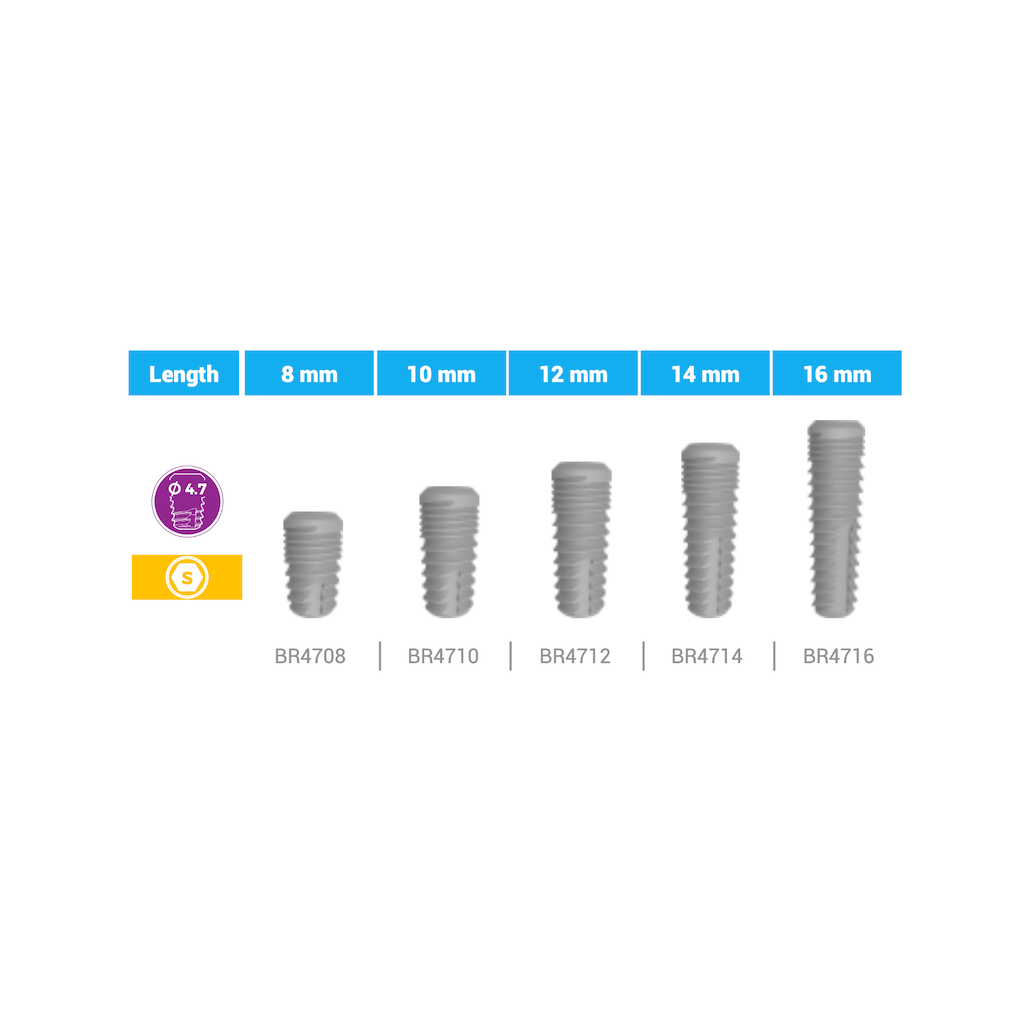 Bone Level Implant Standard 4.7 x 16 mm BioInfinity - BR4716