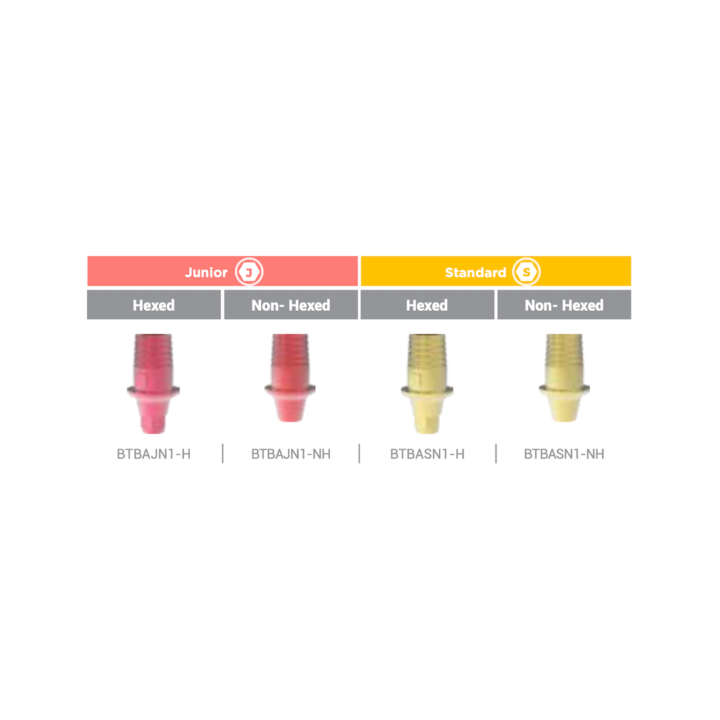 TiBase Abutment Standard Non-Hexed BioInfinity - BTBASN1-NH