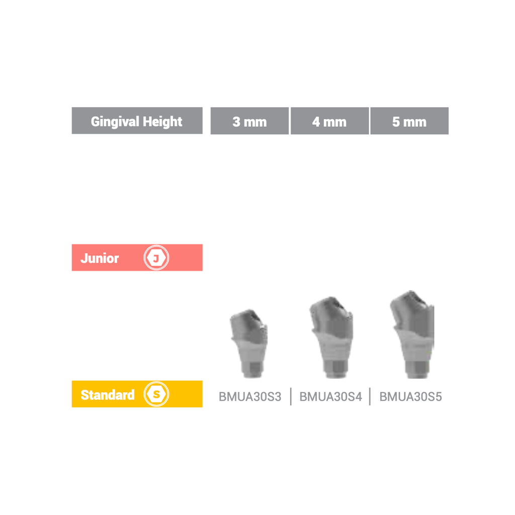 Multi Unit Angled Abutment (30°) Standard 3 mm BioInfinity - BMUA30S3