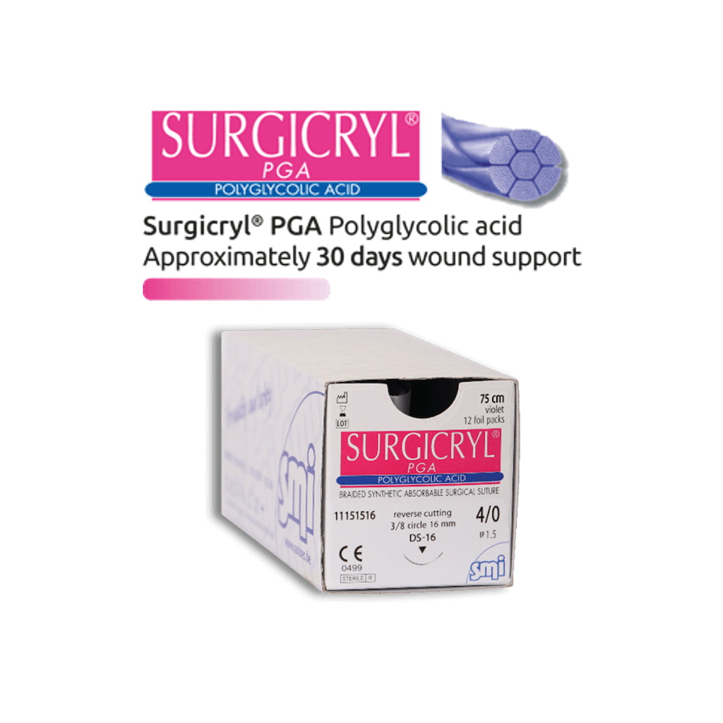 AVPMedTech-SMI-Sutures-resorbable-Surgicryl-PGA-Multifilament-tressé-enduit