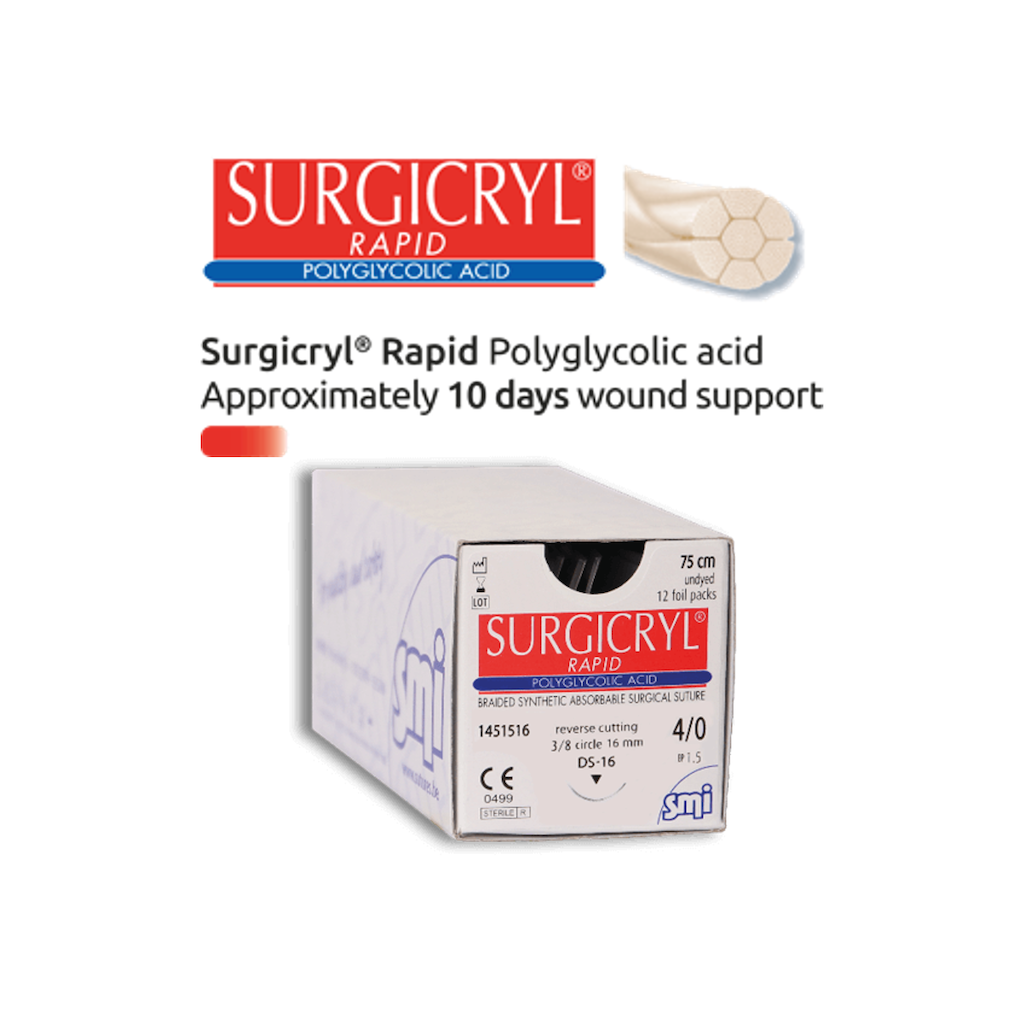 AVPMedTech-SMI-Sutures-resorbable-Surgicryl-Rapid-Multifilament-tresse-enduit